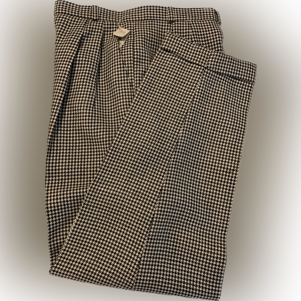NWT Size 8P Talbots Petites Gorgeous Houndstooth, fully-lined, wool trousers